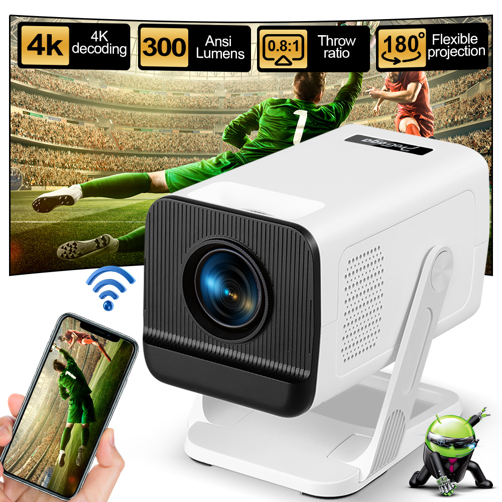Home Cinema Hdmi - ThundeaL PG310 4K Android Projector 300