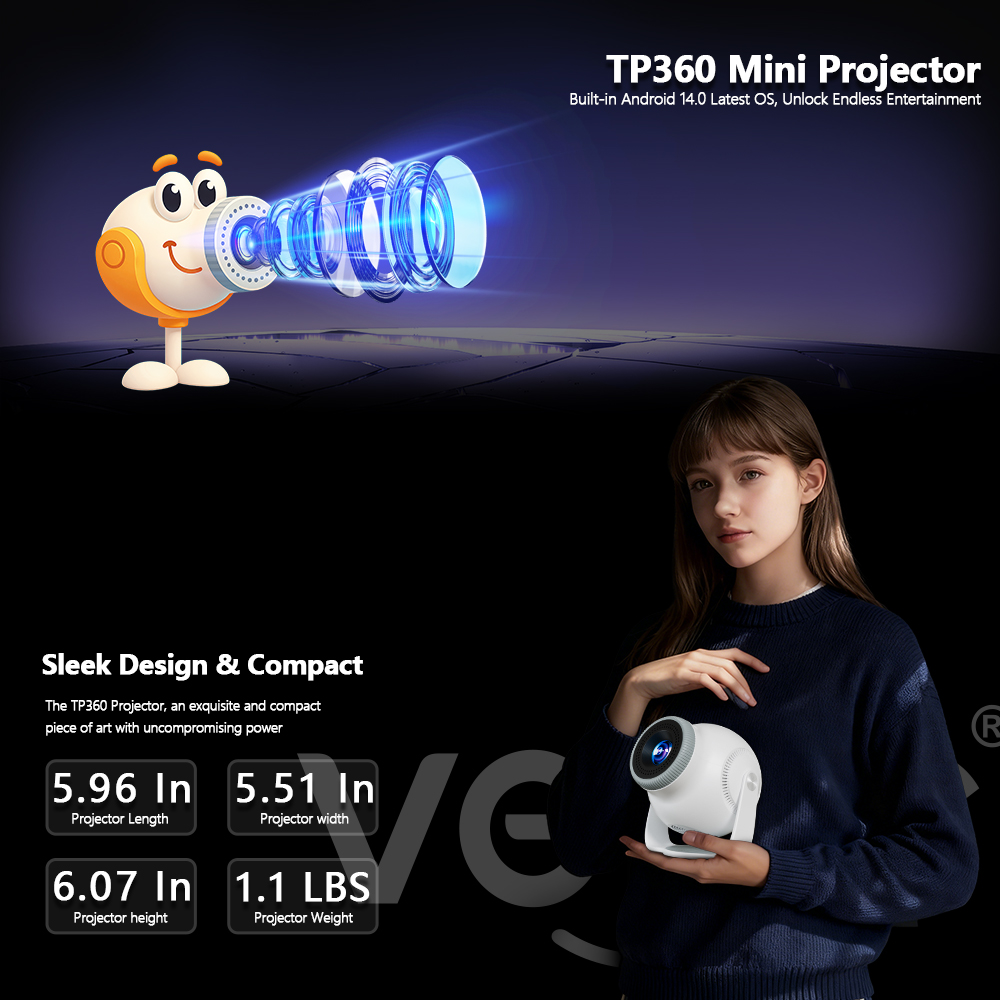 TP360 Projector: Android 14 8K - Home Cinema Hdmi review and price