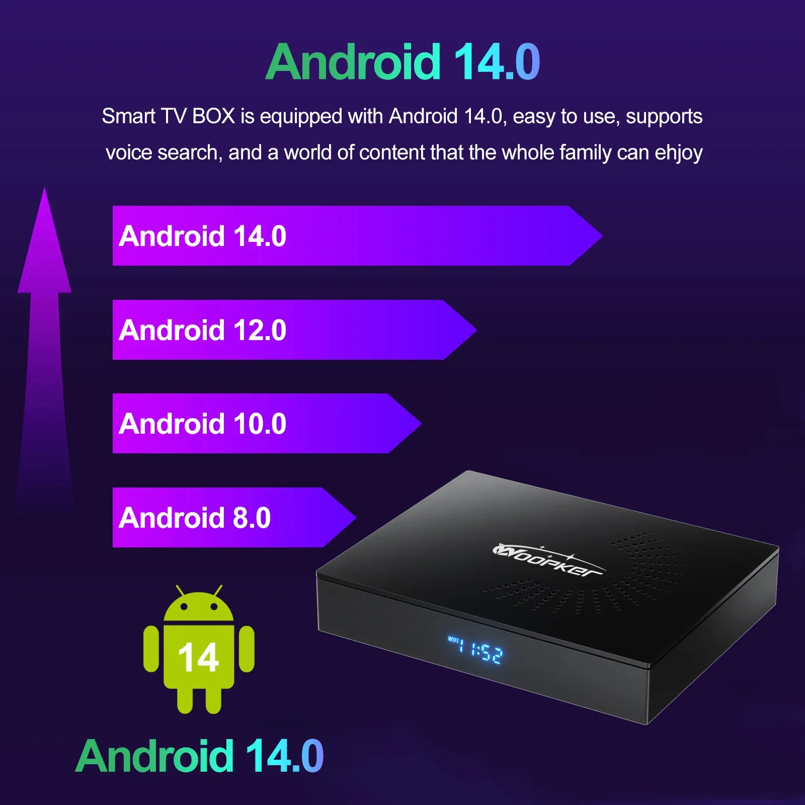 Woopker KW2 Android 14 TV Box  - Home Cinema Google review and price