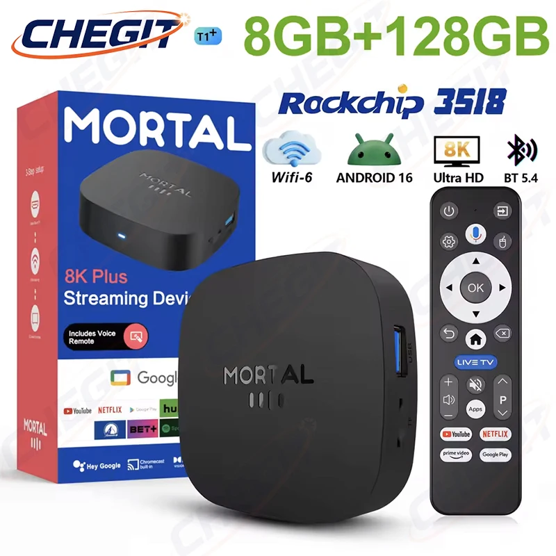 2026 New T1+ 8K HD TV Box Andr - Home Cinema Google review and price