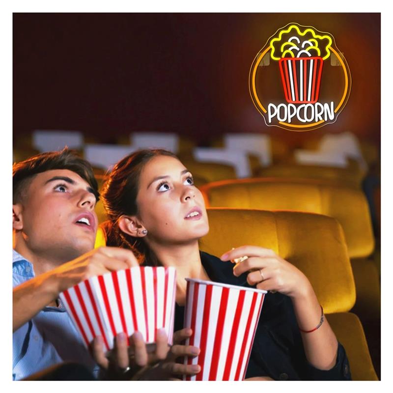 Popcorn Neon Sign Dimmable USB - Home Cinema Today review and price