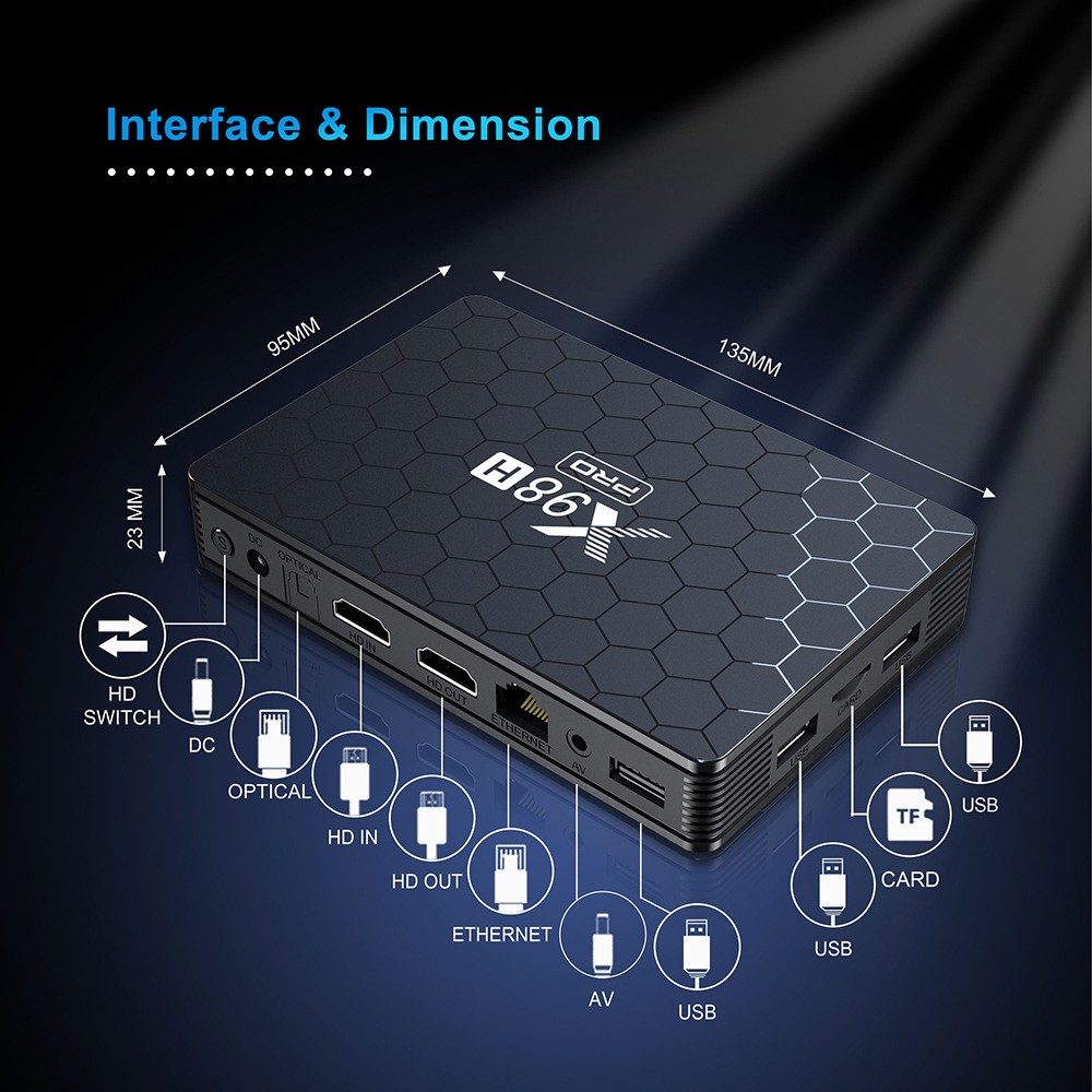 X98H Pro Smart TV Box 6K 2.4&5 - Home Cinema Google review and price