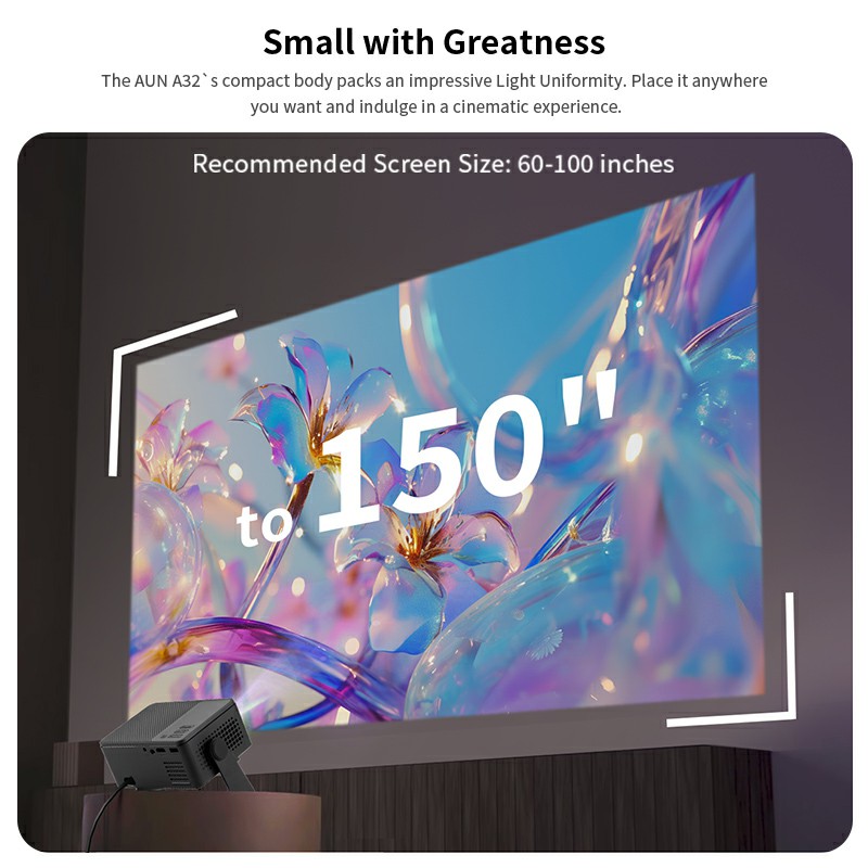 AUN Android Projector A32 Pro  - Home Cinema Hdmi review and price
